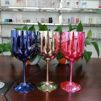 【CW】❇☑  MOET 16 Oz 4-Color Wine Plastic Cup Electroplating Goblet Outdoor Camping Gathering Juice Glass