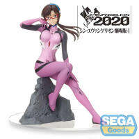 SEGA การ์ตูนเสื้้อคอย่างเป็นทางการจากญี่ปุ่น Evangelion Shin Gekijo Ban EVA Mafia Makinami สูทต่อสู้สีชมพูรูปต่อสู้ของเล่นพร้อมกล่องและชุดฐาน18ซม.