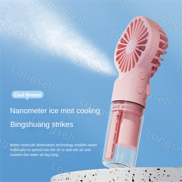 Portable Mini Fan Humidifier 2 In 1 Electric Usb Rechargeable Water