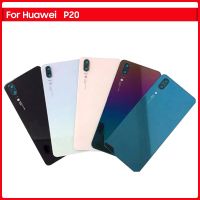 เหมาะสำหรับ Huawei P20กระจกหลังด้านหลังเคสเหมาะสำหรับกระจก Huawei P20ไลท์กระจกฝาหลัง Nova 3E + Tutup Lensa Kamera P20ไลต์