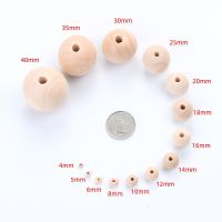 【CC】❏✖▪  1-500pcs/Lot Beads for Jewelry Making Accessories Round Loose Spacer Wood Balls Charms