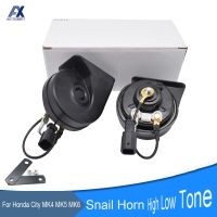 410510Hz High Low Tone Snail Horn 12V 110-125db รถ Horns Loud กันน้ำ Auto Horns สำหรับ Honda City MK4 MK5 MK6 2002-2020