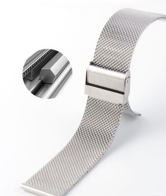 gdfhfj 20mm 22mm Stainless Steel Bracelet Automatic Adsorption Strap For Samsung Galaxy Watch 46mm 42mm Huawei Watch 2 Amazfit Bip
