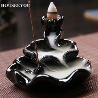 [Popular Accessory] CreativeBackflow Stick ธูป Burner น้ำตกเคลือบ BlackCenser ตกแต่งบ้านใช้ใน Home Teahouse