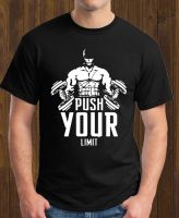 New Cotton Tee Shirt Roronoa Zoro One Piece Push Your Limit Black T-Shirt Anime Manga Mens S-3XL Fashion T-shirt