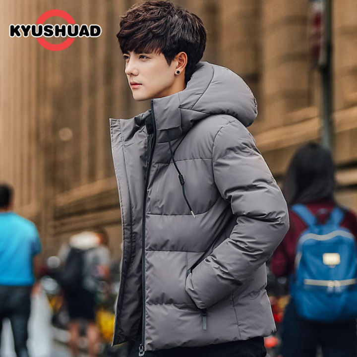 kyushuad-เสื้อโค้ทกันหนาว-เสื้อกันหนาวขนเป็ด-เสื้อแจ็คเก็ตสำหรับผู้ชาย-เนื้อผ้าหนาแน่น-อบอุ่นดี