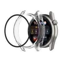 Tqx เคสป้องกันนาฬิกาแบบบูรณาการสำหรับ Huawei Watch3 Pro,PC ใหม่ + กระจกเทมเปอร์