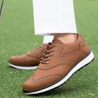 Professional Mens Golf Shoes Mens Outdoor Sneakers Mens Classic Golf Sneakers Mens White Blue Golf Training Shoes