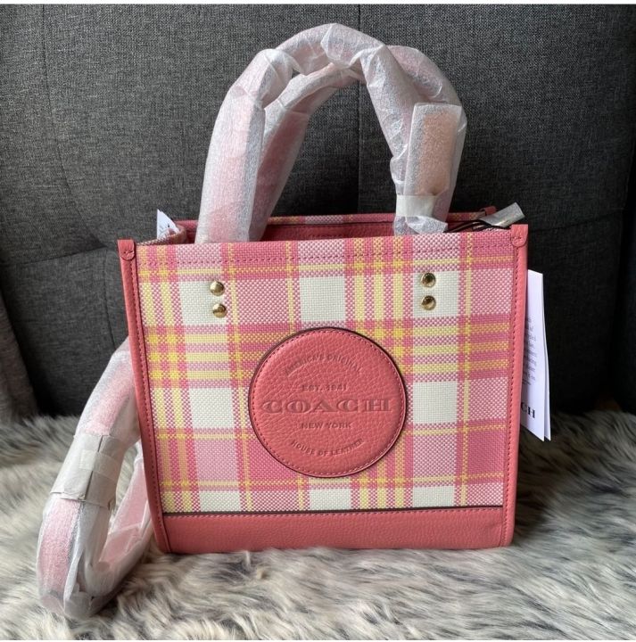 Coach buffalo sales plaid tote