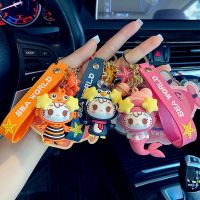 【cw】 Cartoon Clownfish Auspicious Star Keychain Keyring Couple Pendant Keyfob Gifts