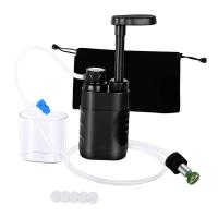 ❦✆❀ Personal Water Filter Water Filtration System Survival 1400ml/Min with Cloth Bag Water Purification System for Hiking