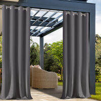 Patio Outdoor Curtain Sun Block Windproof Anti-UV Window Curtains Drapes Blackout for Drapes Porch Gazebo Canopy Shower Pool