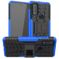 เคส Motorola G Pure กรณีนาฬิกาพีซีสุดหรู + TPU Stand Armor กรณีกันกระแทก