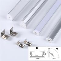 1-28Pcs 0.5m V/U LED Aluminum Profile For 5050 5630 Corner Channel Case Holder Milky Cover Cabinet Closet LED Bar Strip Lights  Power Points  Switches