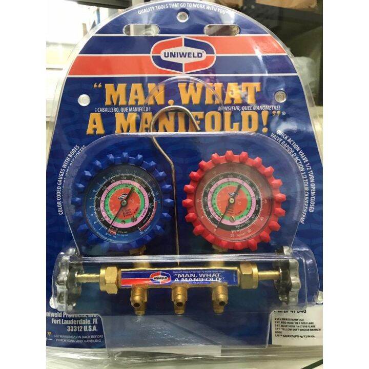 Uniweld Brass Manifold Gauge QAL3SM5 for R22/R134a Lazada PH