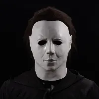 1978 Michael Myers คลาสสิกแฟชั่นสีขาว Latex หน้ากากคอสเพลย์เครื่องประดับชุด