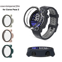 บางเฉียบยากฝาครอบป้องกันปกป้องหน้าจอกระจกเทมเปอร์ Casing PC สำหรับ Coros Pace 2 Smartwatch