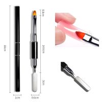 1PC Dual Ended Nail Art Acrylic Extension light therapy Painting Pen UV Gel Remover Spatula Manicure Tool