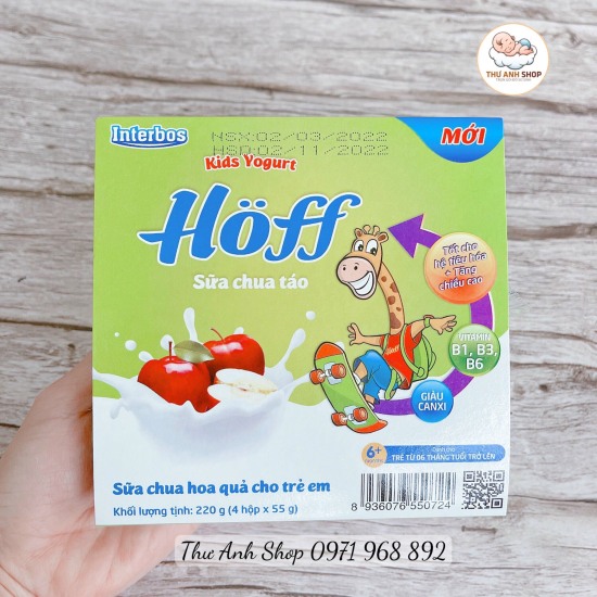 Sữa chua dinh dưỡng hoff cho bé vỉ 4 hộp x 55g đủ vị - ảnh sản phẩm 4