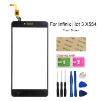 หน้าจอสัมผัส S สำหรับ Infinix Hot 3 X554แผงดิจิไทเซอร์หน้าจอสัมผัสเซ็นเซอร์เลนส์ซ่อมโทรศัพท์เครื่องมือชิ้นส่วน3เมตรกาว