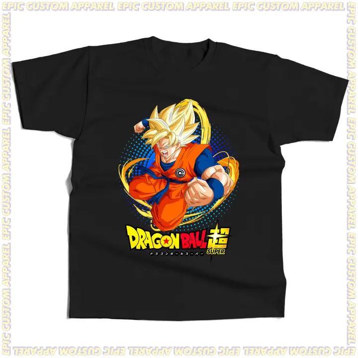 Dragon Ball Super Goku SSJ2 Graphic Anime Design Tee 100% Cotton Unisex ...