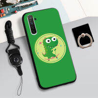 เคสนิ่มสำหรับ OPPO Realme 6เคสโทรศัพท์คลุมทั้งหมด2022ใหม่มีลวดลายป้องกันการตกหล่นกันรอยขีดข่วนฝามีที่ถือวงแหวนและเชือกสำหรับโทรศัพท์