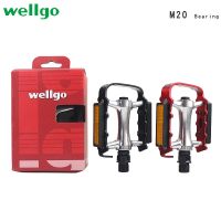 Wellgo M20 Mountain Bicycle Pedals Road Folding Bike Pedal Cycling Bearing Pedals with Anti-counterfeiting sign Bicycle Parts