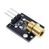 1ชิ้นชุดสำหรับ Arduino DIY หัวไดโอดเลเซอร์แบบ650nm KY-008เลเซอร์แบบจุดสีทองแดง/เซ็นเซอร์โมดูลเลเซอร์6มม. 5V 5MW สีแดง