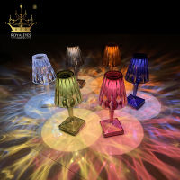 Modern Table Art Fancy Lighting Night Lights Colored Acrylic Crystal Lampshade Bedside Lamp Free Shipping For Bedroom Table Lamp