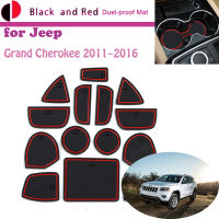 ยางประตู Groove Mat สำหรับ Jeep Grand Cherokee WK2 2011 ~ 2016 Cushion Gate Storage Slot Coaster Dust-Proof ภายในสติกเกอร์ Pad