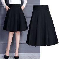 COD ☾ The Neonatal Shop34uilk9iy M-3XL Summer New Style Pocket Skirt Mid-Length Large Size High Waist Slim-Fit A-Line Skirt