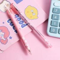 เครื่องเขียน ECU0N Kawaii Sakura Season สีดำเกาหลี0.5มม. ปากกาเจลดอกไม้ซากุระปากกาลงชื่อปากกาเขียน