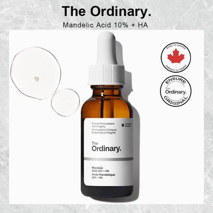 The Ordinary Mandelic Acid 10 + HA face serum Gentle exfoliates Whitening and freckle removal