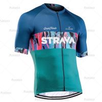 STRAVA Cycling Jersey 2022 New Mens Bicycle Team Short Sleeve MTB Jersey Male Downhill Bike Clothing Anti-Wrinkle Cycling Wear