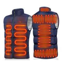 Men smart dual switch 9 Zones Heated Vest Electric Heated Jackets Sportswear Heated Coat USB Heating Padded Jacket