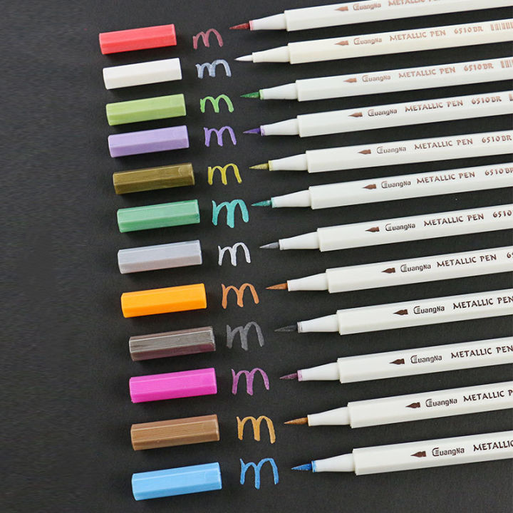 Mr. Pen- Metallic Paint Markers,10 Colors, Metallic Markers for Black  Paper, Rock Painting, Card Making