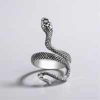 Retro Thai Silver Winding Snake Shape 925 Sterling Silver Jewelry Personality Domineering Animal Exquisite Opening Rings TYB72