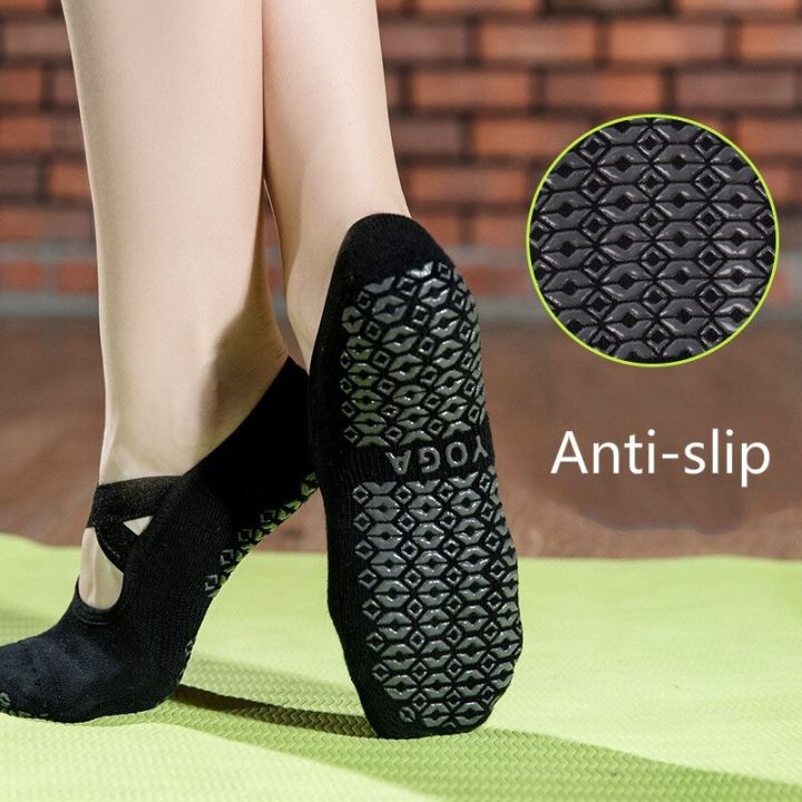 Professional Non Slip Yoga Socks Women Pilates Barre Anti-friction Terry  Cushion Sports Dance Socks Slippers Grips Yoga Socks