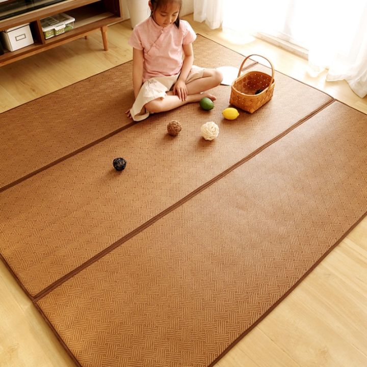 Japanese Tatami Carpet for Living Room Thick Rattan Mat Summer Cool  Mattress for Bed Carpet Bedroom Rug Kid Play Mat Customized
