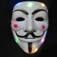 Zhuike Halloween prom party net red diy mask floor booth glowing V for vendetta mask