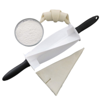 Non-Stick Croissant Dough Cutter มีดขนมปังเครื่องตัดขนมปังพลาสติก Pastry Roller Machine Handle Kitchen Mold Baking Tool