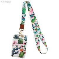 Cactus Flowers Lanyard Neck Strap Lanyards ID Badge Holder Keychain Key Holder Hang Rope Keyrings Accessories Gifts