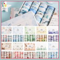 HWSJ 20Rolls แฟชั่น Scrapbooking น้ำตาสติกเกอร์วรรณกรรมเทปตกแต่งเทปกระดาษเครื่องเขียน