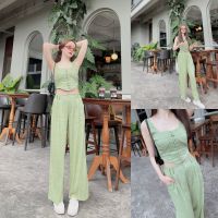 SLYQ SUNDAY BRUNCH LINEN TOP &amp; PANTS SET เซ็ตเสื้อกล้ามสายเดี่ยวกับกางเกงขายาวผ้าลินิน