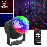 ALIEN Remote Control RGB Rotating Disco Ball Light Sound Activated DJ Strobe Party Wedding Dance Xmas Birthday Wedding Show Lamp