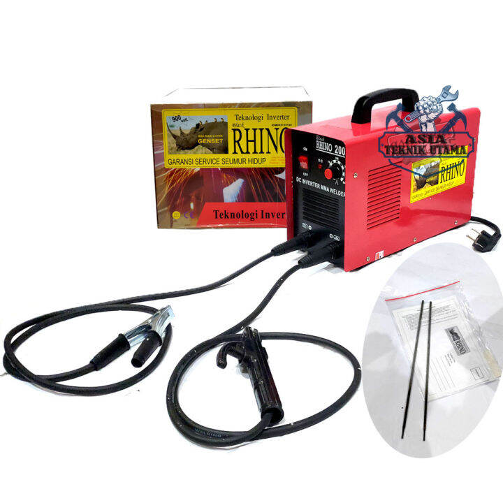 New Promo Rhino Mesin Las Mma A Trafo Las Inverter Black Mma