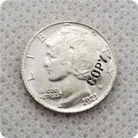 เหรียญสะสมเหรียญเลียนแบบเหรียญที่ระลึกเหรียญ Mercury Dime ของยูโกสลาเวียสหรัฐอเมริกา1921-D