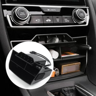 Car Central Console Storage Box USB Extension Cable for Honda Civic 2016 2017 2018 2019