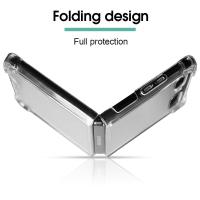 Clear Shockproof Phone Case For Samsung Galaxy Z Flip 1 2 Case Transparent Full Protective Slim Back Cover Airbag Foldable Shell