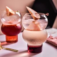 Nordic Style Bar Cocktail Ball Glass Spherical Dessert House Sweetmeats Tumbler Smoothies Ice Cream Cup Leben Milk Shake Mug